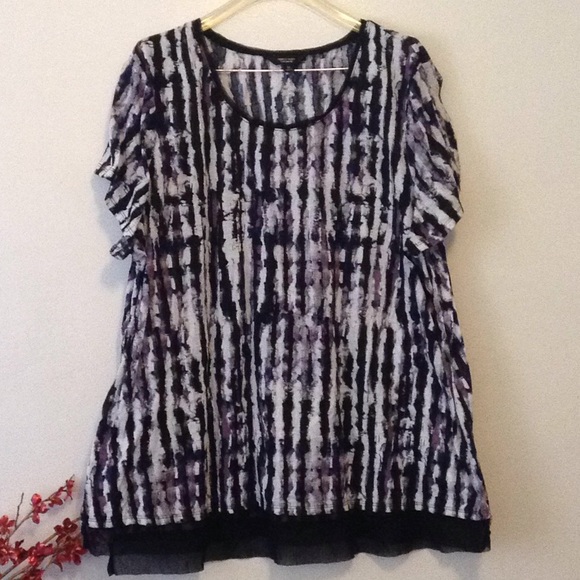 Simply Vera Vera Wang Tops - 🇺🇸Simply Vera Layered-Look Pullover Shirt 3X